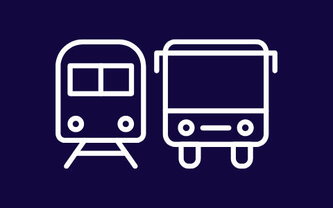 Icon of a bus and a tube train